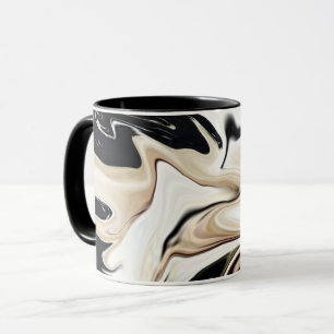 Abstract elegant retro colours digital fluid textu mug