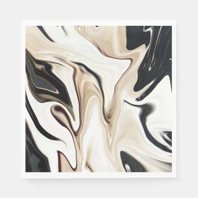 Abstract elegant retro colours digital fluid textu napkin (Front)