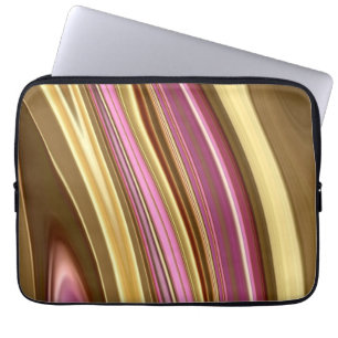 Abstract elegant retro digital fluid liquid marble laptop sleeve