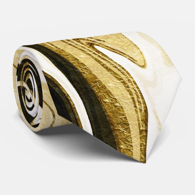 Abstract elegant retro digital fluid liquid marble tie (Rolled)