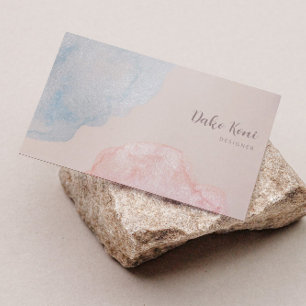Abstract Elegant Shimmery Watercolor Business Card