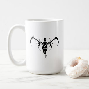 Abstract Elephant black and white tribal design Coffee Mug