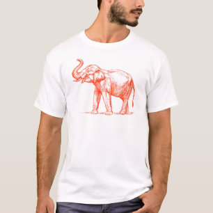 Abstract Elephant Design T-Shirt