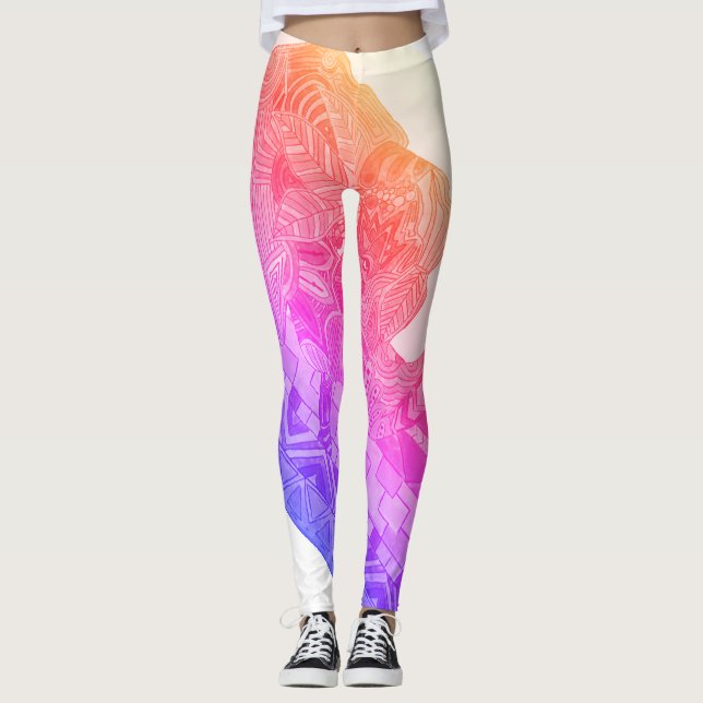 Abstract Elephant Leggings (Front)