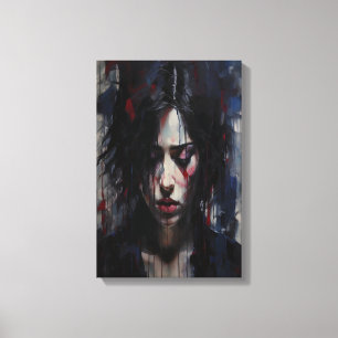 Abstract Emotional Portrait Contemporary Art Canvas Print