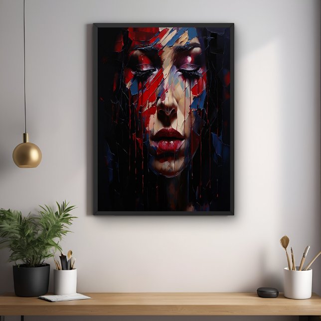 Abstract Emotional Portrait Expressionist Art Poster (Creator Uploaded)
