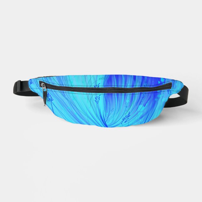 Abstract Enchanted Garden Blue  Bum Bags (Front)