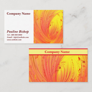 Abstract Enchanted Garden Yellow Orange  Business Card