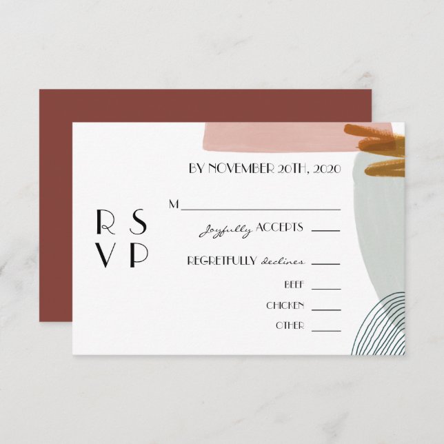 Abstract Enclosure RSVP card (Front/Back)