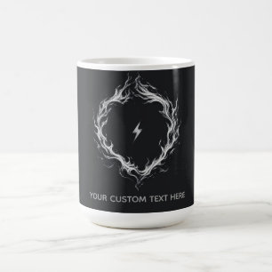 Abstract Energy Circle – Customisable Text Coffee Mug