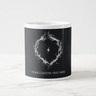 Abstract Energy Circle – Customisable Text Large Coffee Mug