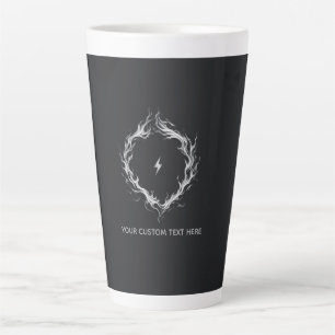 Abstract Energy Circle– Customisable Text Latte Mug