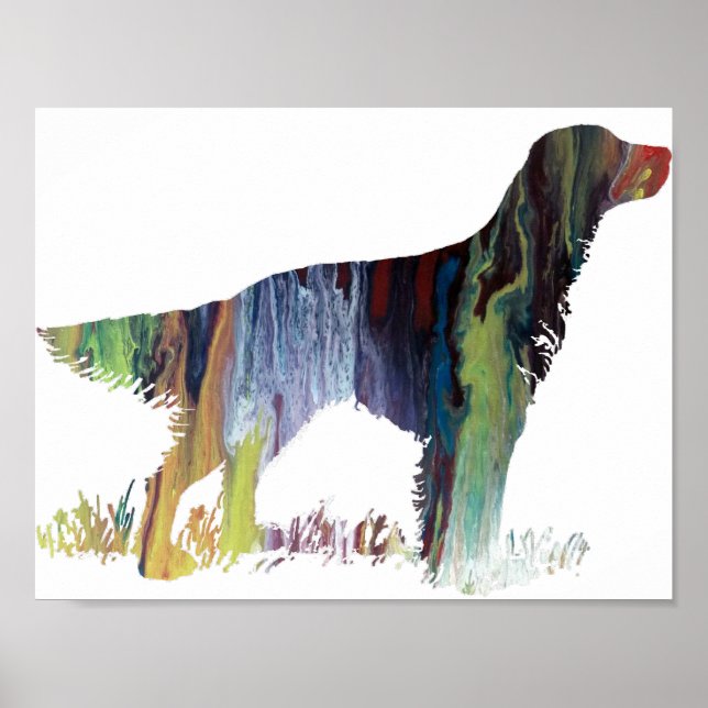 Abstract English setter silhouette Poster (Front)