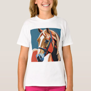 Abstract Equestrian Horse Mustang Pony Bronco Colt T-Shirt