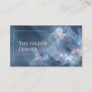 Abstract Ethereal Blue Crystalline Geometric Business Card