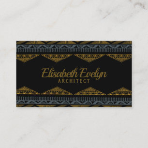 Abstract ethnic african pattern business card