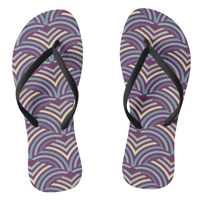Abstract ethnic background 2 jandals (Footbed)