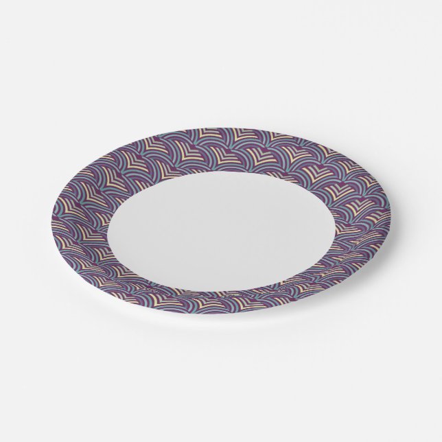 Abstract ethnic background 2 paper plate (Angled)