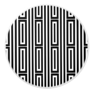 Abstract ethnic background 3 ceramic knob