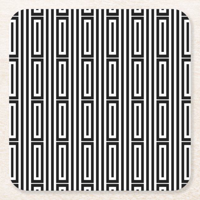 Abstract ethnic background square paper coaster (Front)