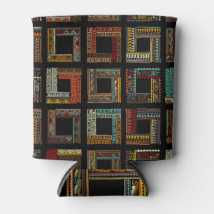Abstract Ethnic Frames Seamless Design Can Cooler