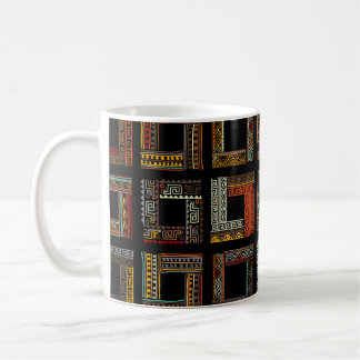 Abstract ethnic frames, seamless pattern coffee mug