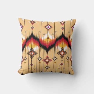 Abstract ethnic geometric pattern background, Ikat Cushion