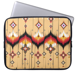 Abstract ethnic geometric pattern background, Ikat Laptop Sleeve