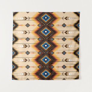 Abstract ethnic geometric pattern design, vintage, tapestry
