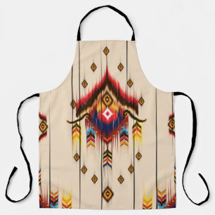Abstract ethnic geometric pattern, Ikat geometric Apron