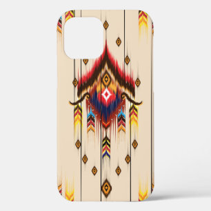 Abstract ethnic geometric pattern, Ikat geometric iPhone 12 Case
