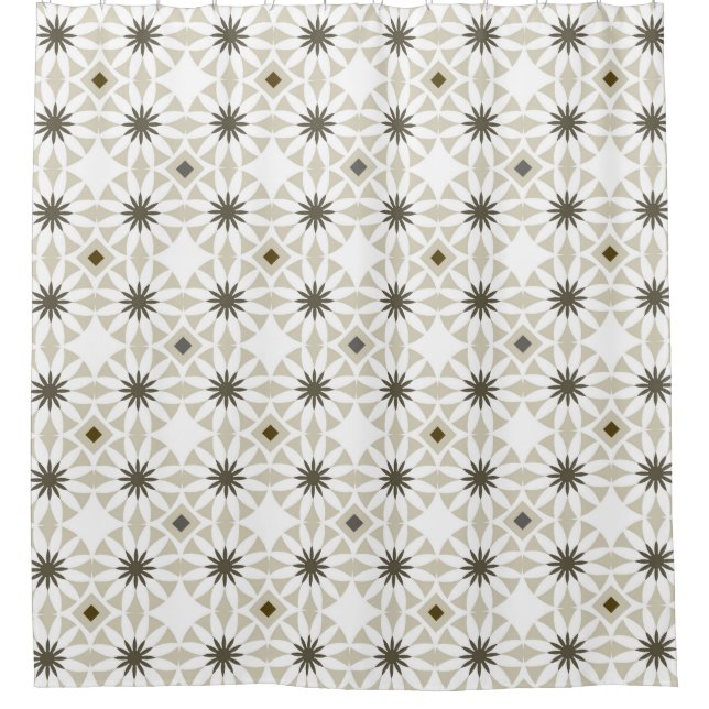 Abstract ethnic geometric patterns design backgrou shower curtain (Front)