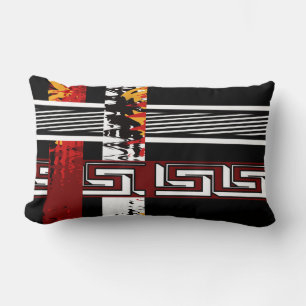 Abstract , ethnic lumbar cushion