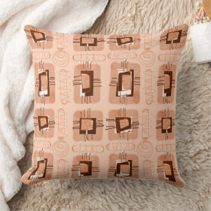 Abstract Ethnic Matrix - Dusty Coral Cushion