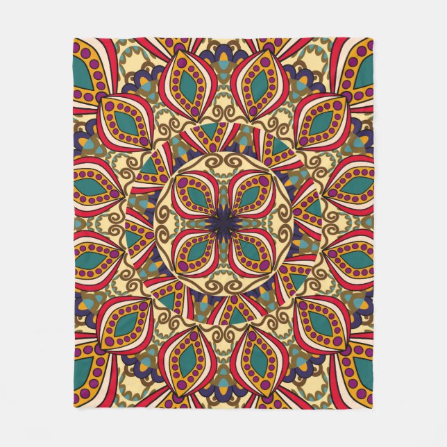 Abstract Ethnic Ornate Backgroundabstract,antique, Fleece Blanket (Front)