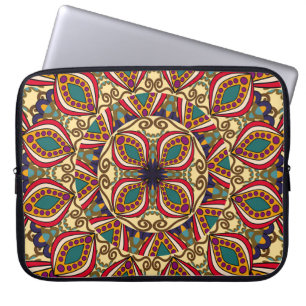Abstract Ethnic Ornate Backgroundabstract,antique, Laptop Sleeve
