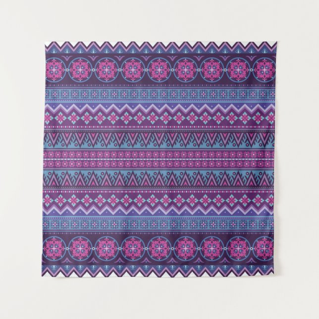Abstract ethnic stripe pattern,  ornamental vintag tapestry (Front)