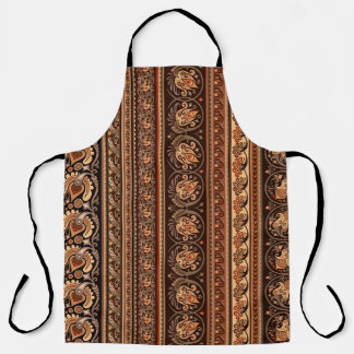 Abstract ethnic stripy ornamental vintage backgrou apron