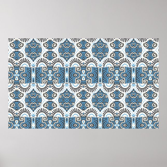 Abstract Ethnic vintage Seamless Pattern. Trendy b Poster (Front)