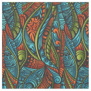 Abstract ethnic wallpaper fabric