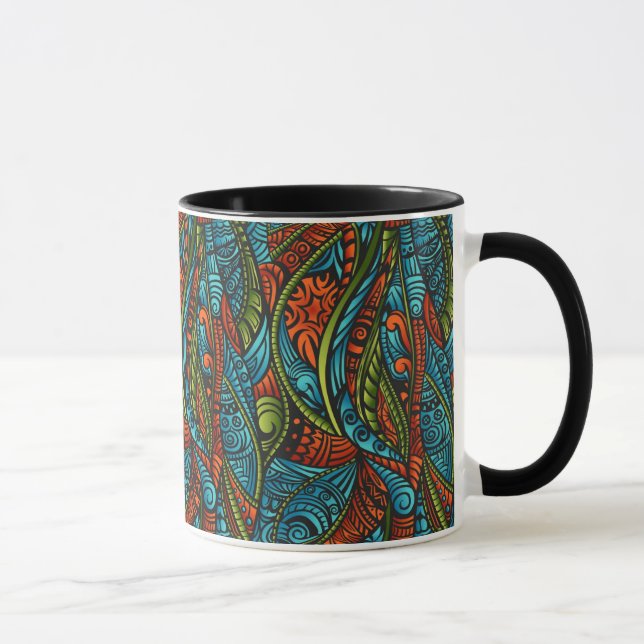 Abstract ethnic wallpaper mug (Right)