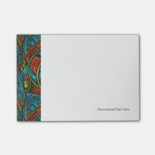 Abstract ethnic wallpaper post-it notes