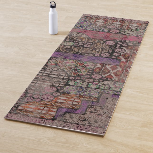 Abstract Ethno Pattern - Folklore Art 1+2 Yoga Mat (In Situ)