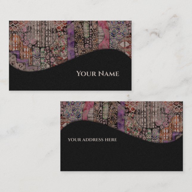 Abstract Ethno Pattern - Folklore Art 1 Business Card (Front/Back)