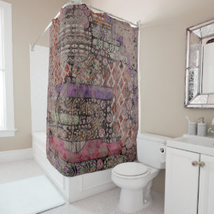 Abstract Ethno Pattern - Folklore Art 1 Shower Curtain
