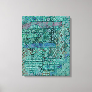 Abstract Ethno Pattern - Folklore Art 2 Canvas Print