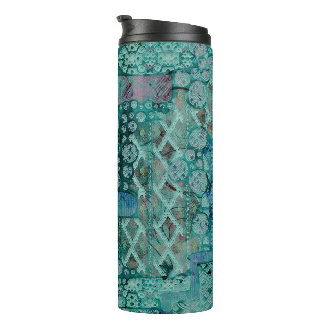 Abstract Ethno Pattern - Folklore Art 2 Thermal Tumbler (Rotated Right)