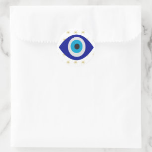 Abstract Evil Eye Modern Fortune Teller Starry Classic Round Sticker