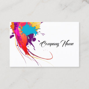 Abstract Exotic Butterfly Ink Splatters Business Card