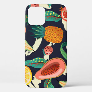 Abstract Exotic Fruits: Textured Seamless iPhone 12 Case